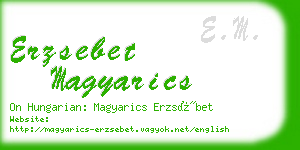 erzsebet magyarics business card